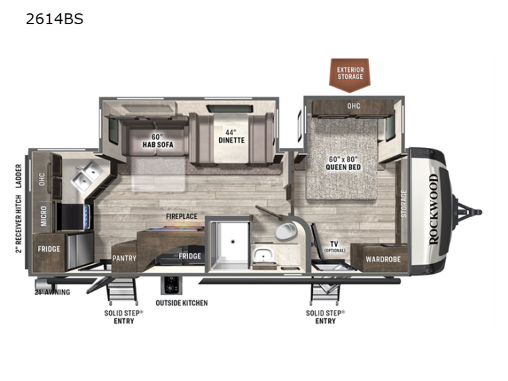 Thumbnail Photo undefined for 2022 Forest River Rockwood 2614BS